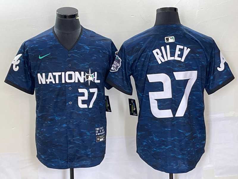 Men's Atlanta Braves #27 Austin Riley Number Royal 2023 All Star Cool Base Stitched Baseball Jersey,We sell and wholesale Men's Atlanta Braves #27 Austin Riley Number Royal 2023 All Star Cool Base Stitched Baseball Jersey on line form chian!